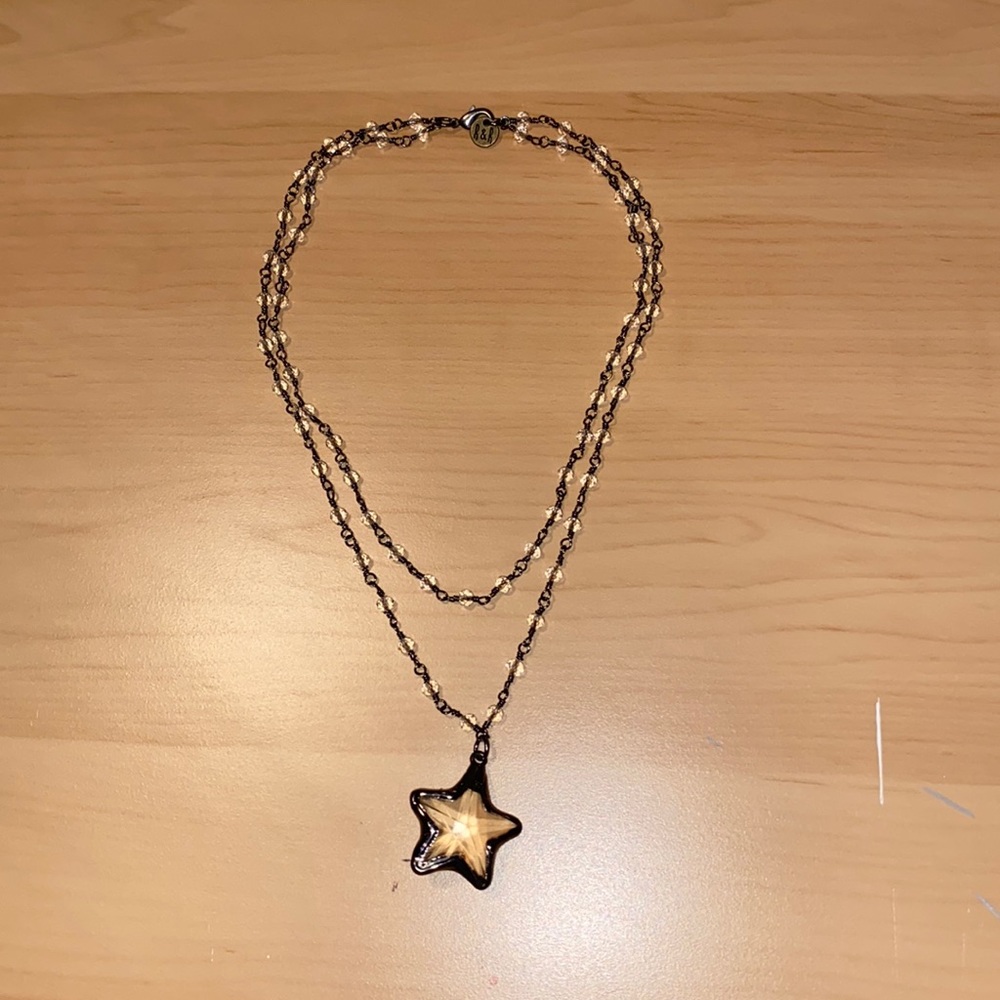 Beaded necklace with star charm